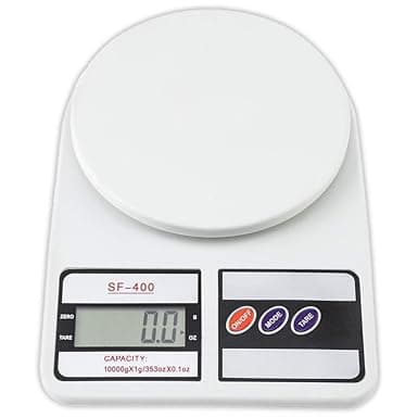 ATOM Digital Kitchen Food Weighing Scale For Healthy Living, Home Baking, Cooking, Fitness & Balanced Diet. | Weighing Scale With Digital Display Atom SF 400 10Kg x 1gms with 2 Batteries Included